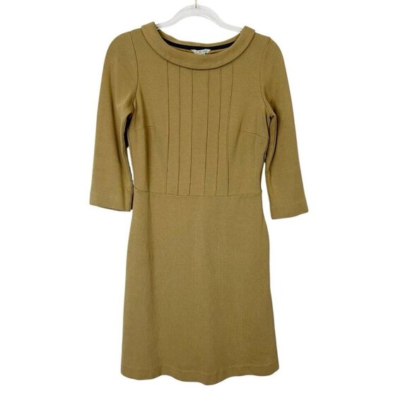 Boden Alexa Dress Womens Size 6 Tan Beige 3/4 Sleeves - Picture 1 of 9